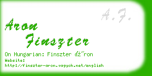 aron finszter business card